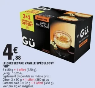 Le Cheesecake vanille spéculoos "Gü"