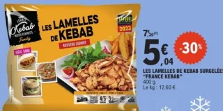 Les lamelles de kebab surgelées France Kebab