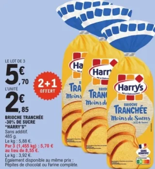 Brioche Tranchée -30% de sucre Harry's