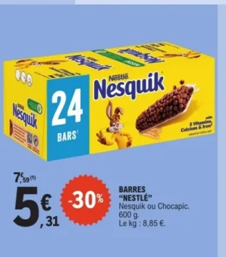 Barres Nesquik Nestlé
