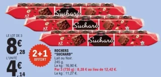 Rochers "Suchard" Lait ou Noir