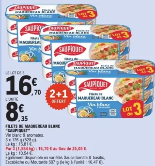 Filets de maquereau blanc Saupiquet