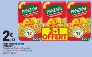 PÂTES CUISSON RAPIDE "PANZANI"