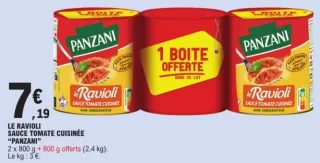 LE RAVIOLI SAUCE TOMATE CUISINÉE "PANZANI"