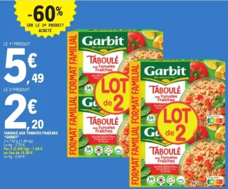 Taboulé aux Tomates Fraîches Garbit