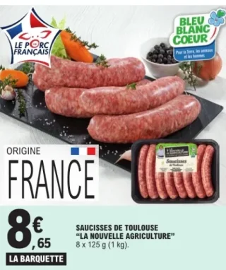 Saucisses de Toulouse La Nouvelle Agriculture