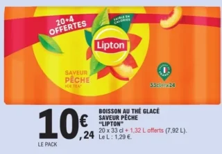 Boisson au thé glacé saveur pêche "LIPTON"