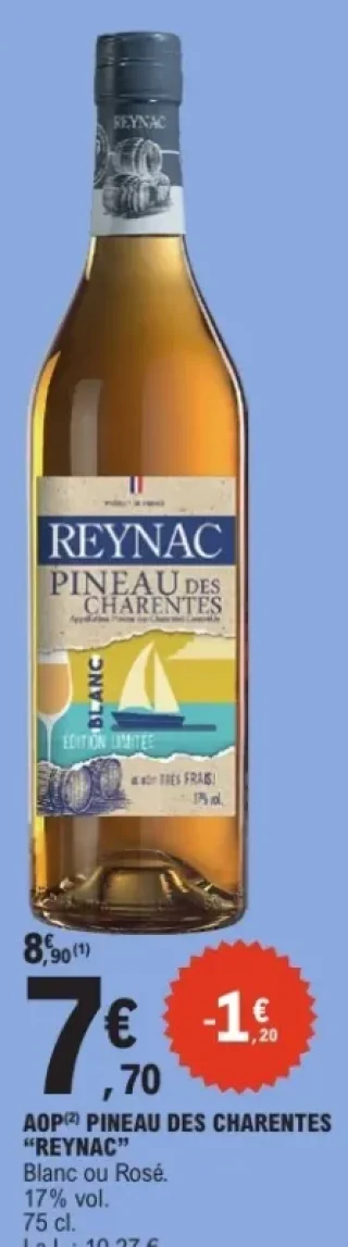 Pineau des Charentes AOP "Reynac" Blanc ou Rosé