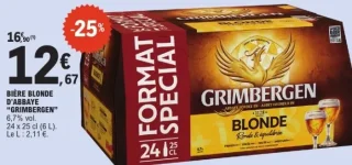 Bière blonde d'Abbaye "Grimbergen"