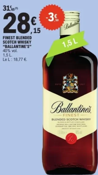 Finest Blended Scotch Whisky "Ballantine's"