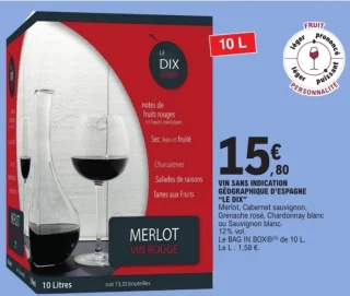 Vin d'Espagne Le Dix Rouge ou Rosé ou Blanc