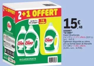 Lessive "Le Chat" Expert Bicarbonate