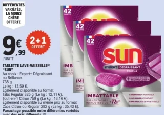 Tablette Lave-Vaisselle "Sun"