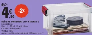 Boîte de rangement Clip'n'Store 5 L