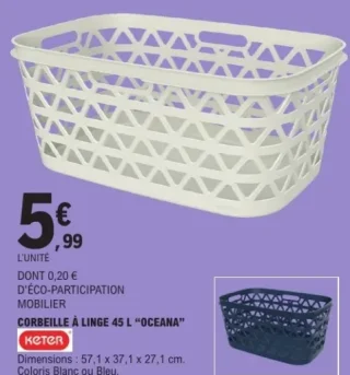 Corbeille à linge 45 L "Oceana" Keter