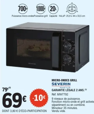 MICRO-ONDES GRILL SEVERIN MW7792