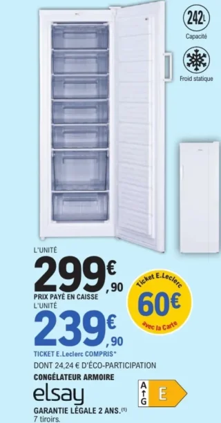 CONGÉLATEUR ARMOIRE elsay