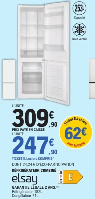 Réfrigérateur Combiné elsay
