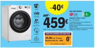 Lave linge frontal LG F14R15WHS