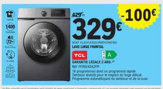 Lave linge frontal TCL FF0924SA2FR