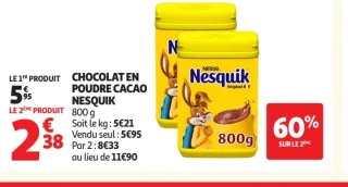 Chocolat en poudre cacao Nesquik