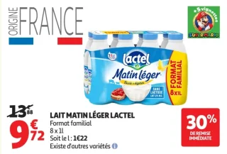 Lait Matin Léger Lactel