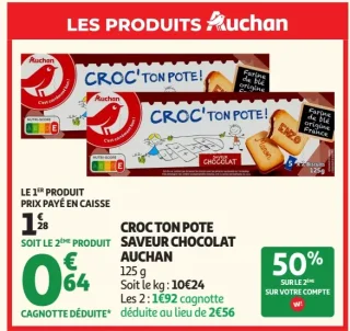 CROC'TON POTE SAVEUR CHOCOLAT AUCHAN