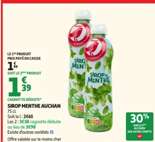 Sirop Menthe Auchan