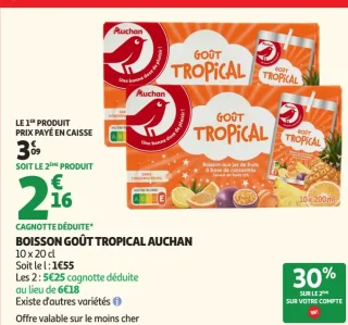 Boisson Goût Tropical Auchan
