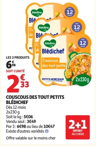 Couscous des tout petits Blédichef