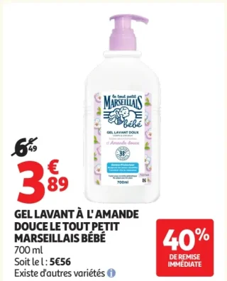 Gel lavant à l'amande douce Le Petit Marseillais Bébé