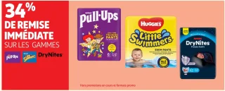 Gammes Huggies Pull-Ups, Little Swimmers et DryNites