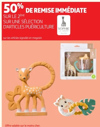 Sélection d'articles de puériculture Sophie la Girafe