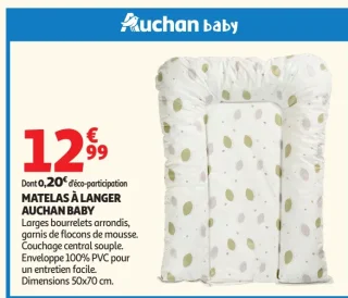 Matelas à langer Auchan Baby