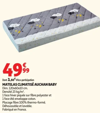 MATELAS CLIMATISÉ AUCHAN BABY