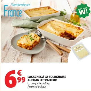 Lasagnes à la bolognaise Auchan le Traiteur