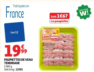 Paupiettes de veau Tendriade
