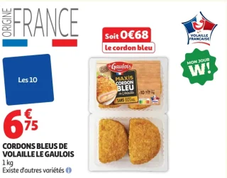 CORDONS BLEUS DE VOLAILLE LE GAULOIS
