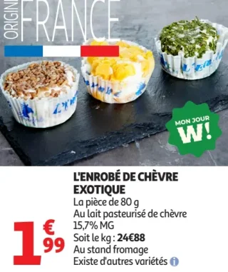 L'enrobé de chèvre exotique