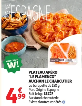 Plateau Apéro "Le Flamenco" Auchan Le Charcutier