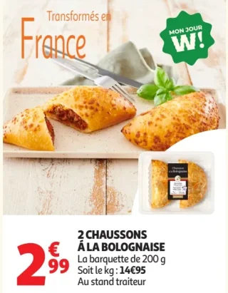2 Chaussons à la Bolognaise