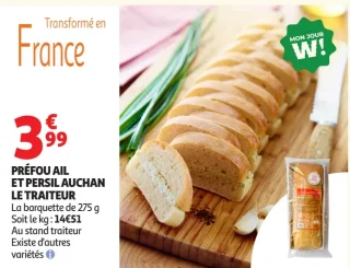 Préfou Ail et Persil Auchan Le Traiteur