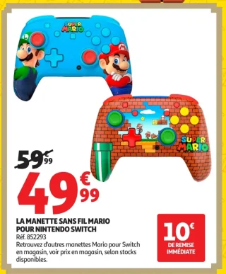 LA MANETTE SANS FIL MARIO POUR NINTENDO SWITCH