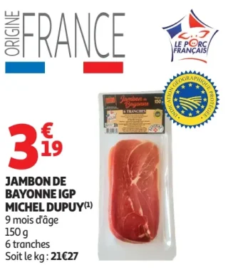 JAMBON DE BAYONNE IGP MICHEL DUPUY