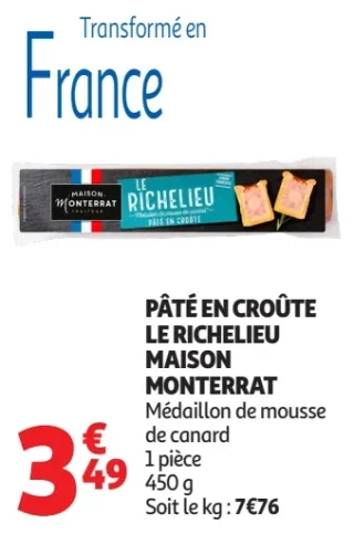 PÂTÉ EN CROÛTE LE RICHELIEU MAISON MONTERRAT