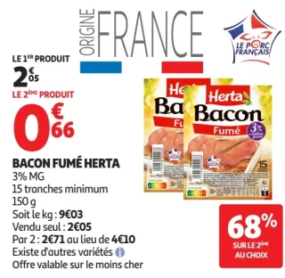 BACON FUMÉ HERTA