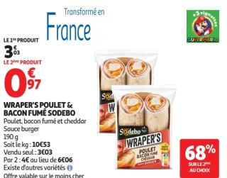 Wraper's Poulet & Bacon Fumé Sodebo