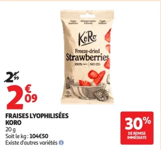 Fraises lyophilisées Koro