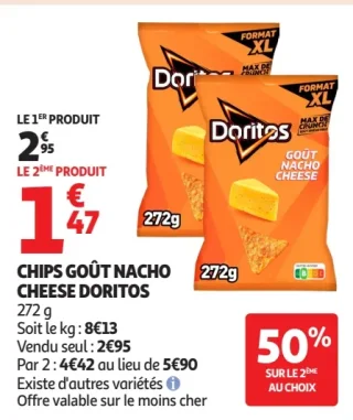 Chips Goût Nacho Cheese Doritos