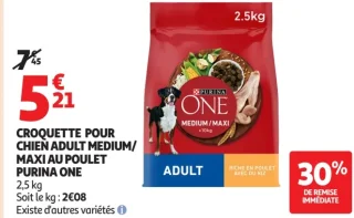 Croquette pour chien Adult Medium/Maxi au poulet Purina One